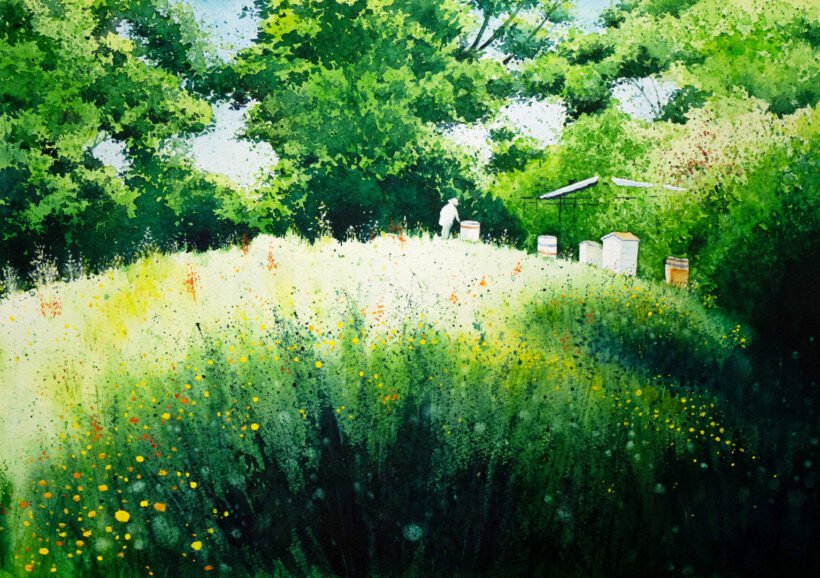 Summer Greens - Watercolour Print - Tiny Pochi