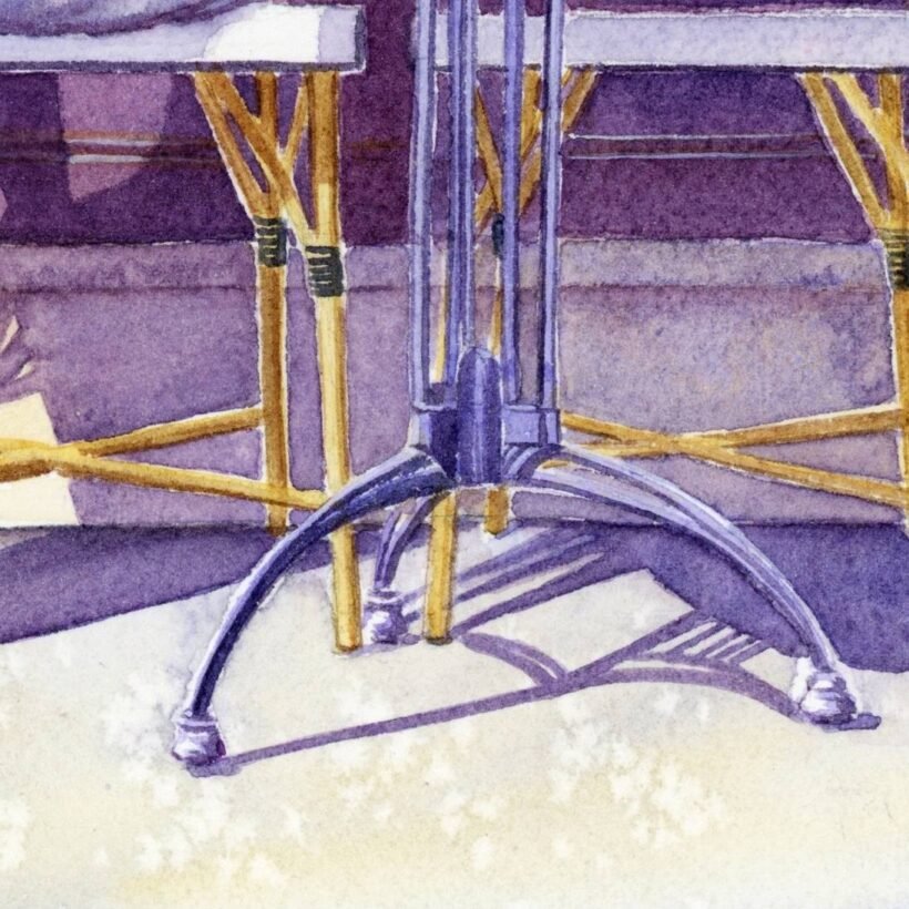 La Parisienne - Watercolour Illustration - Tiny Pochi - closeup 2