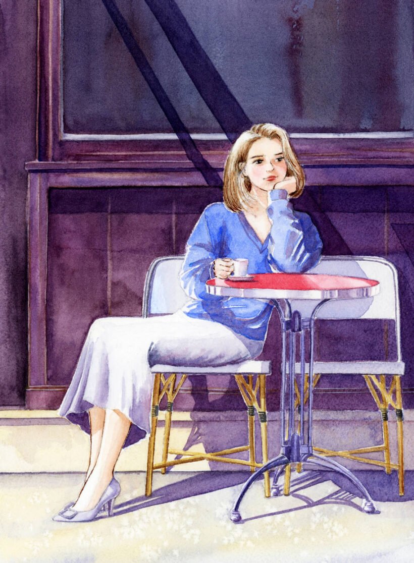 La Parisienne - Watercolour Illustration - Tiny Pochi