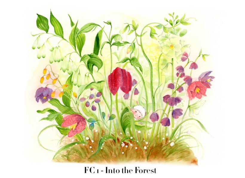 Flowerchild - 1 - Into the Forest - Watercolour Illustration - Tiny Pochi