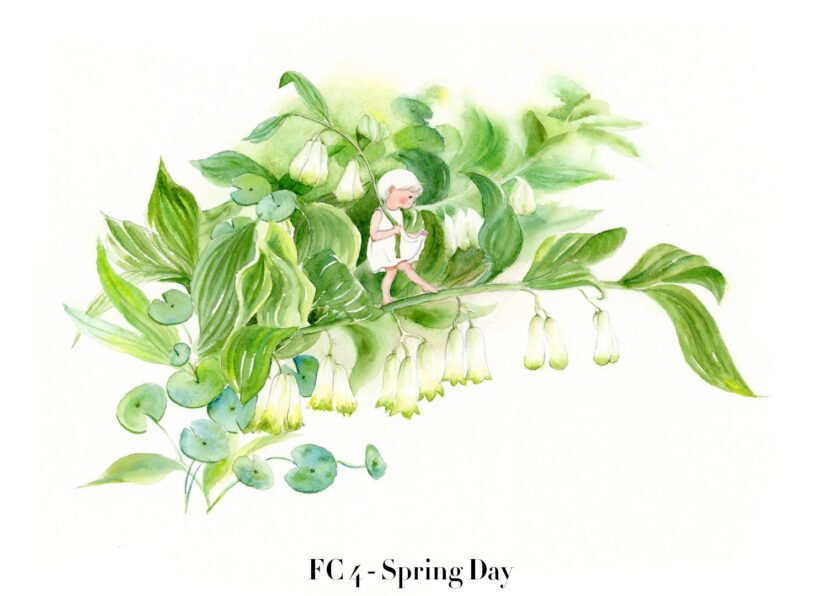 Flowerchild - 4 - Spring Day - Watercolour Illustration - Tiny Pochi