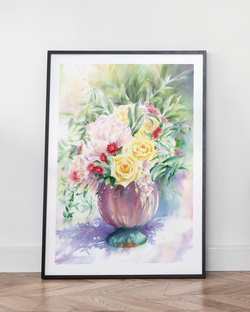 Garden Scent - Mockup - Watercolour Painting - Tiny Pochi