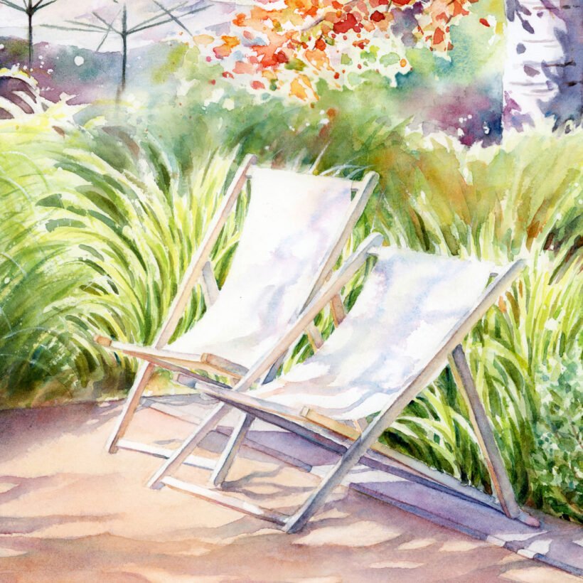 20230415 - Painting - Jardin A Deux - closeup2 - 1080